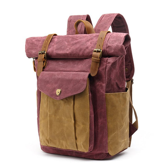 Retro Male Travel Backpack Travel Student Bag