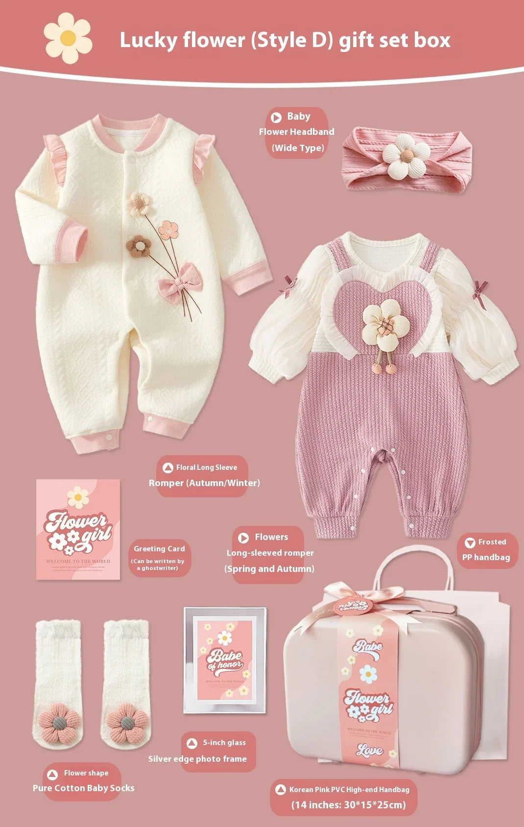Baby Gift Package Baby Girl Little Princess Flowers