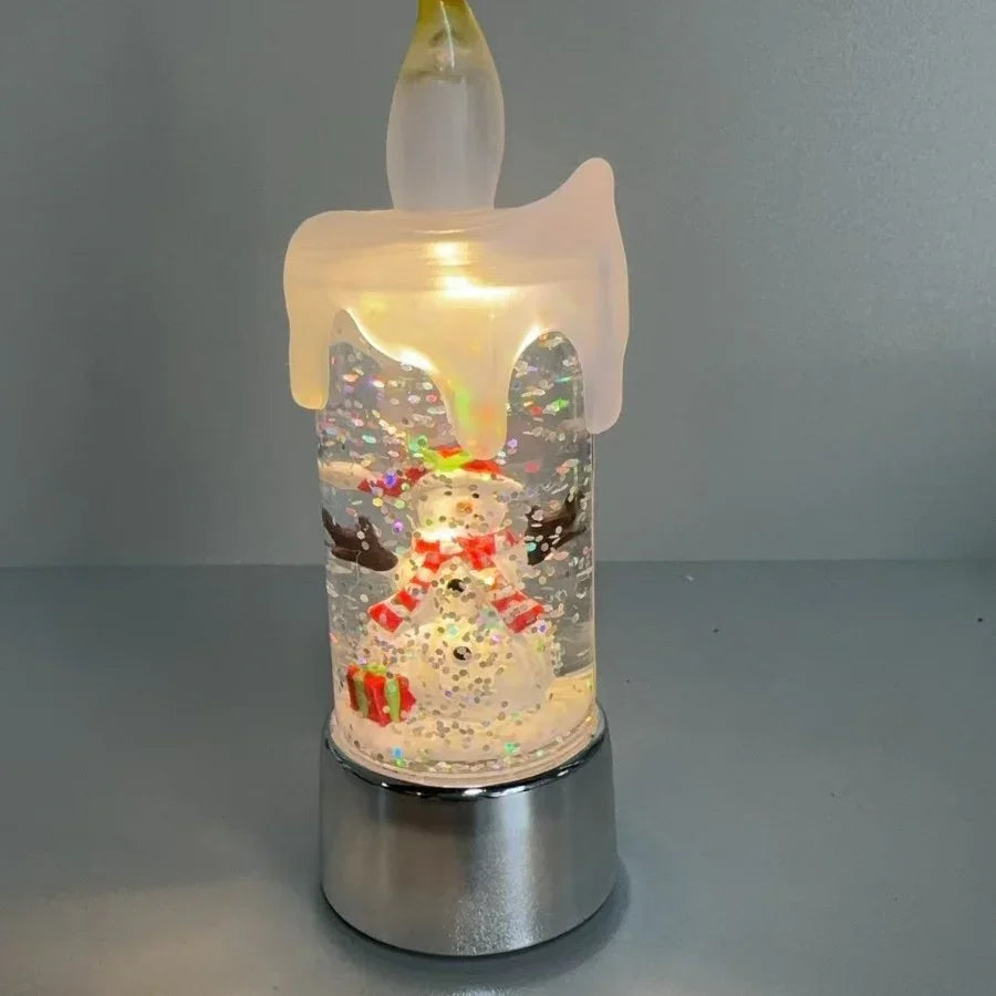 Snowfall Christmas Crystal Lamp