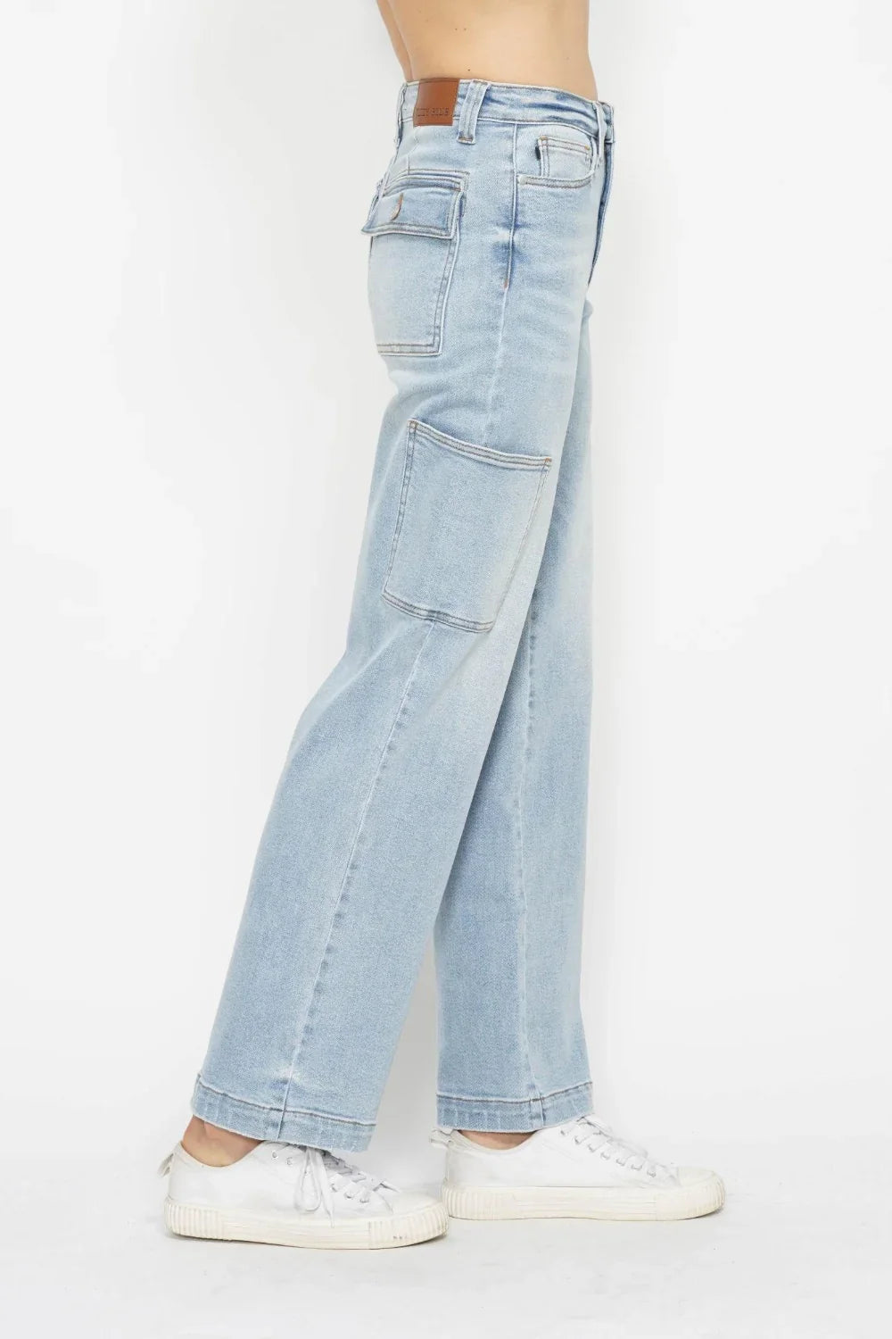 Judy Blue Full Size High Waist Straight Cargo Jeans
