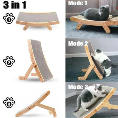 Wooden Cat Scratch Bed