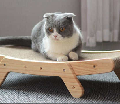 Wooden Cat Scratch Bed