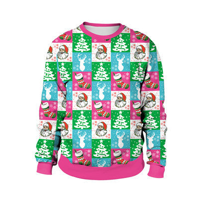 Ugly Christmas Sweater For gift Santa Elf Funny Pullove