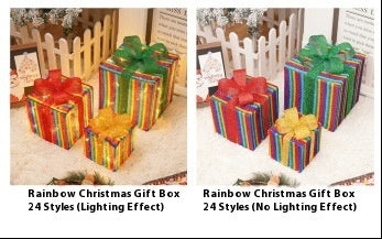 Led Christmas Gift Box Three-piece Set Lighting Chain Scene Layout Decorative Lights