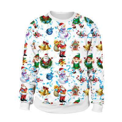 Ugly Christmas Sweater For gift Santa Elf Funny Pullove