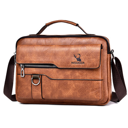 UrbanNomad™ Retro Crossbody Travel Bag – Waterproof PU Leather with Tablet Pocket