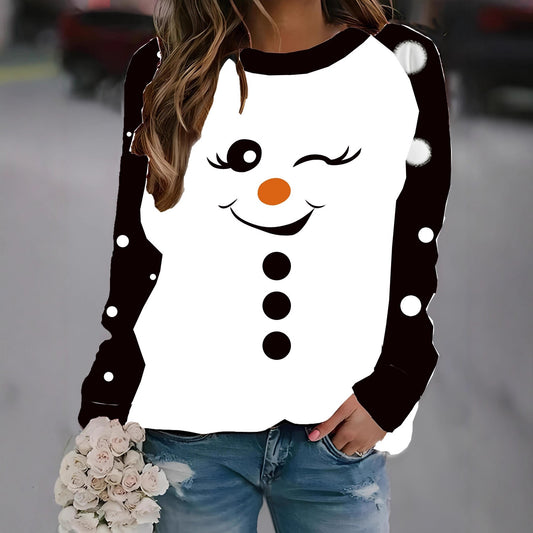 Women's Daily Casual Christmas Digital Printing Sweater