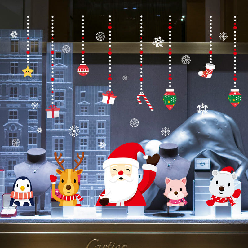 Wall Sticker Christmas Day Window Glass Decoration