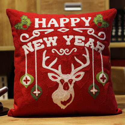 Christmas Gift New Year Cute Cartoon Office Cushion Throw Pillowcase