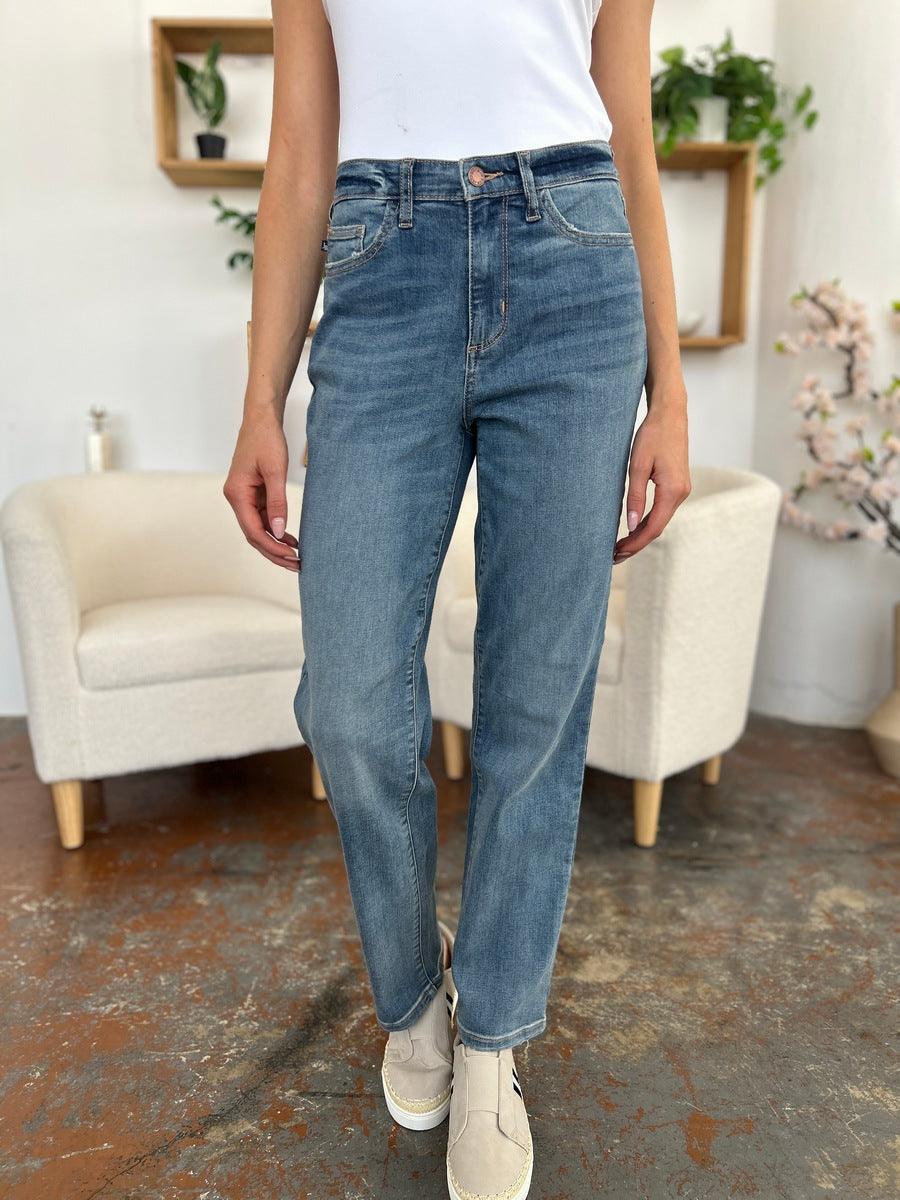 Judy Blue Full Size High Waist Straight Jeans - Hatuti