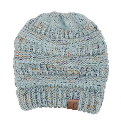 Ponytail Patch Knitted Winter Hat