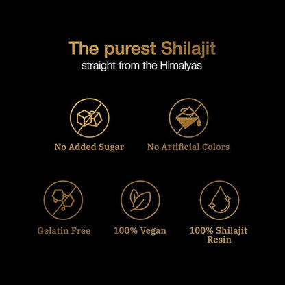 Premium Shilajit Gummies Natural Energy Immunity Mood Vegetarian Non-GMO Gummies
