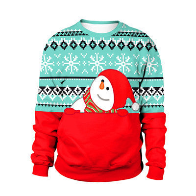 Ugly Christmas Sweater For gift Santa Elf Funny Pullove