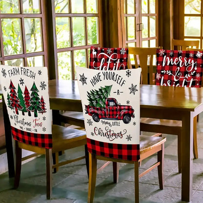 Home Festival Christmas Printing Atmosphere Chair Cover