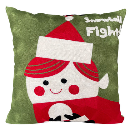 Christmas Gift New Year Cute Cartoon Office Cushion Throw Pillowcase