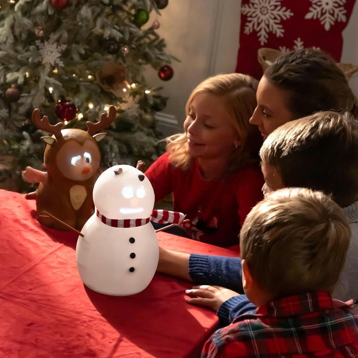 Talking Animated Blink Snowman With Light Up Eyes And Playful Voice