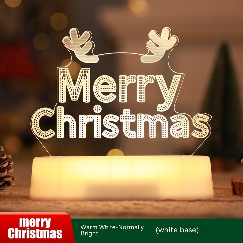 3D Illusion Christmas LED Night Light - Magical Acrylic Lamp for Kids & Home Décor | Perfect Holiday Gift
