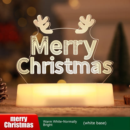 3D Illusion Christmas LED Night Light - Magical Acrylic Lamp for Kids & Home Décor | Perfect Holiday Gift