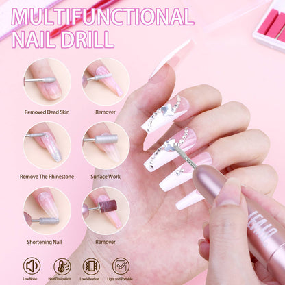Acrylic Nail Kit With Nail Drill And UV Light,Professional Nail Kit Acrylic Set