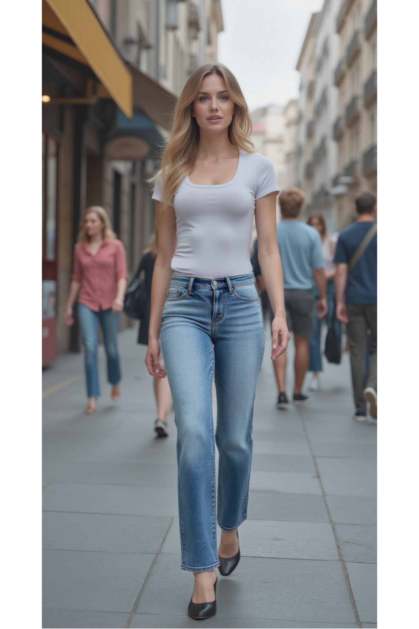 Judy Blue Full Size Run Vintage Wash Thermal Straight Jeans