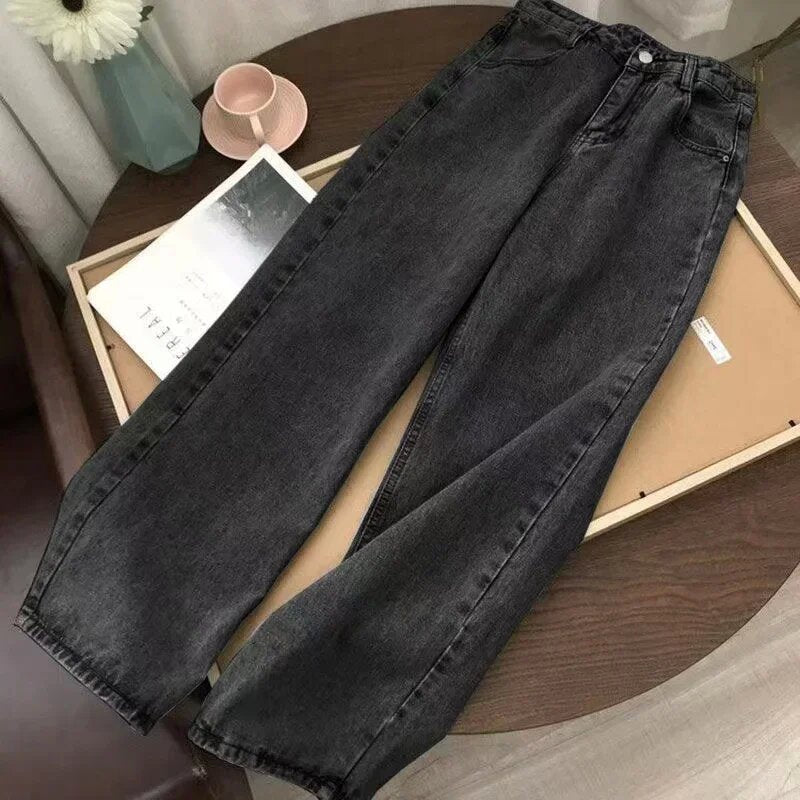 Loose Straight-Leg Jeans Retro Hip-Hop Gothic Street Clothing Casual Pants