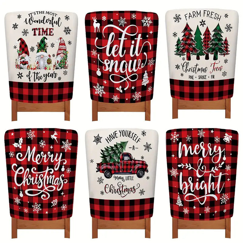 Home Festival Christmas Printing Atmosphere Chair Cover