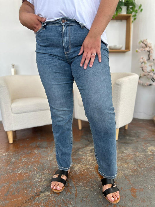 Judy Blue Full Size High Waist Straight Jeans - Hatuti