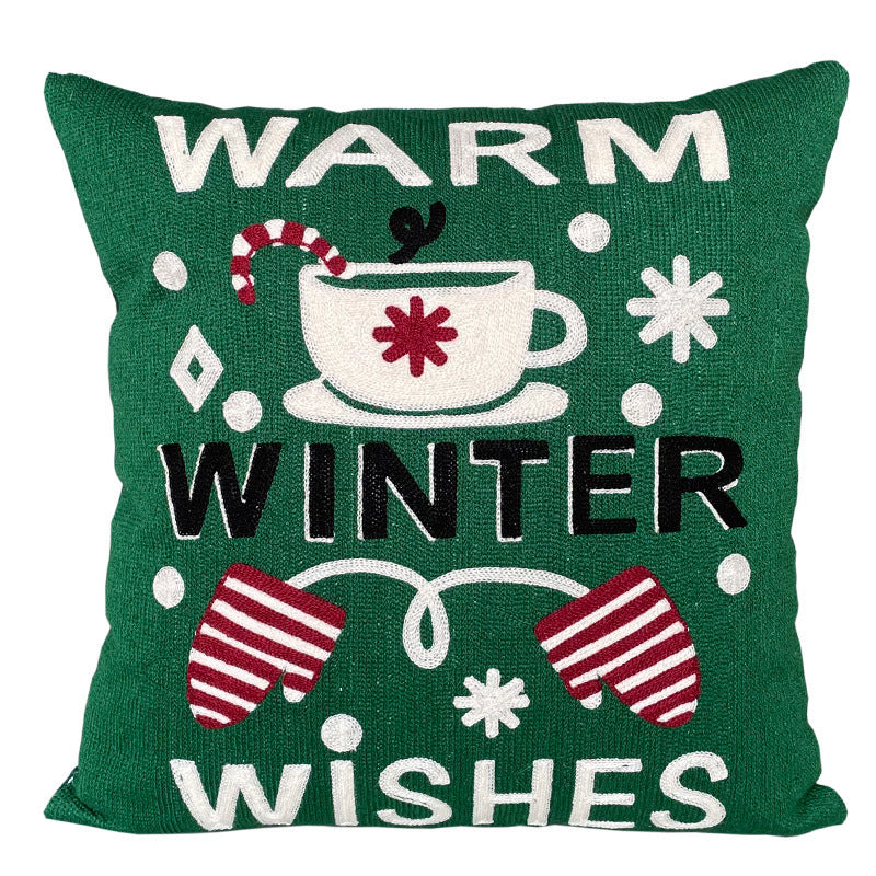 Christmas Gift New Year Cute Cartoon Office Cushion Throw Pillowcase