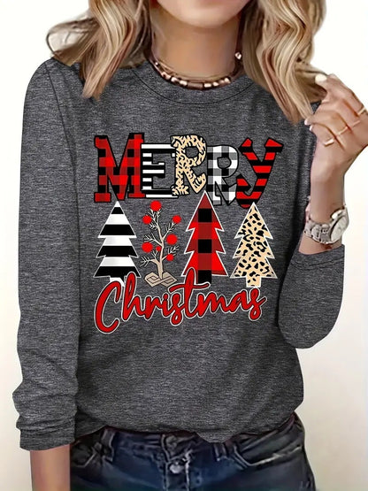 Women's Christmas Crew Neck Casual Sweater