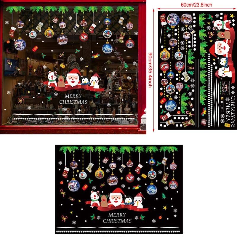 Wall Sticker Christmas Day Window Glass Decoration