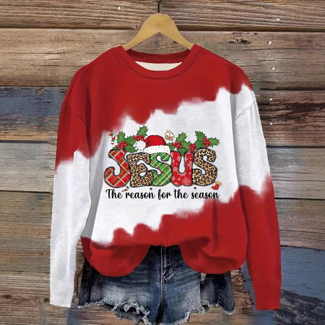 Women's Christmas Crew Neck Casual Sweater