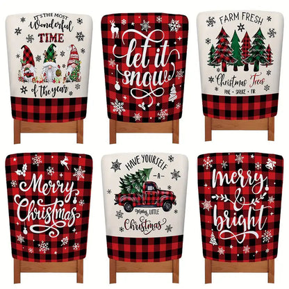 Home Festival Christmas Printing Atmosphere Chair Cover