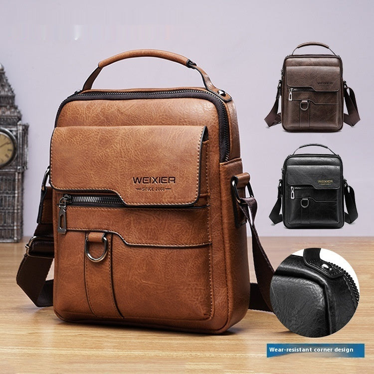 UrbanNomad™ Retro Crossbody Travel Bag – Waterproof PU Leather with Tablet Pocket