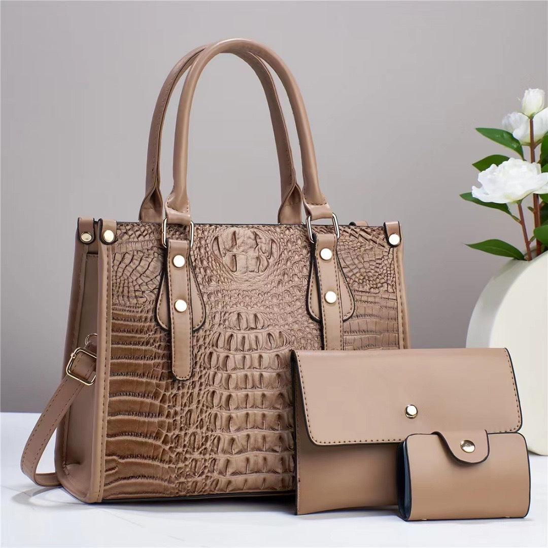 Contrast Color Minimalist Texture Three-piece Set - Hatuti