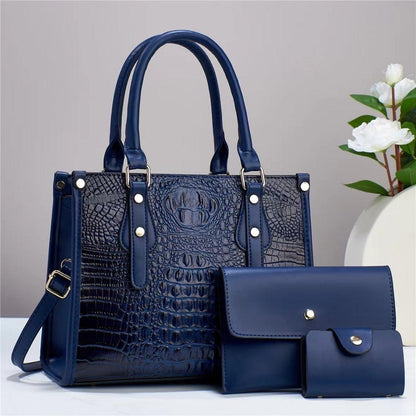 Contrast Color Minimalist Texture Three-piece Set - Hatuti