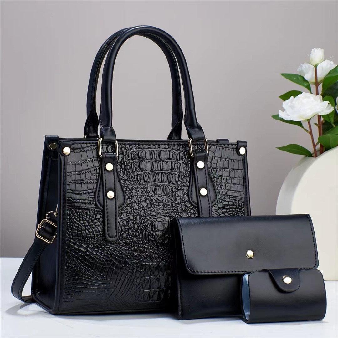 Contrast Color Minimalist Texture Three-piece Set - Hatuti