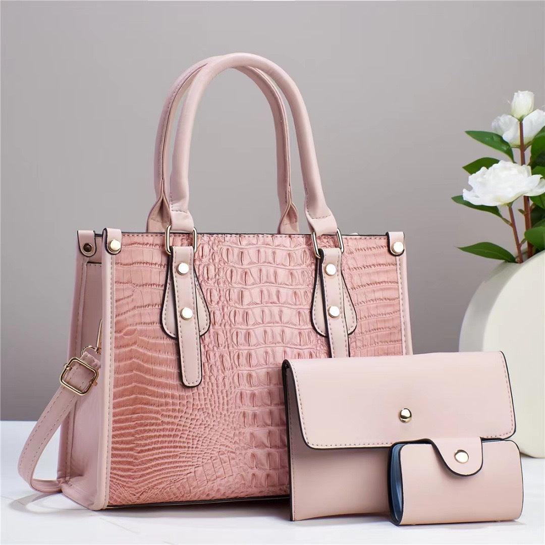 Contrast Color Minimalist Texture Three-piece Set - Hatuti
