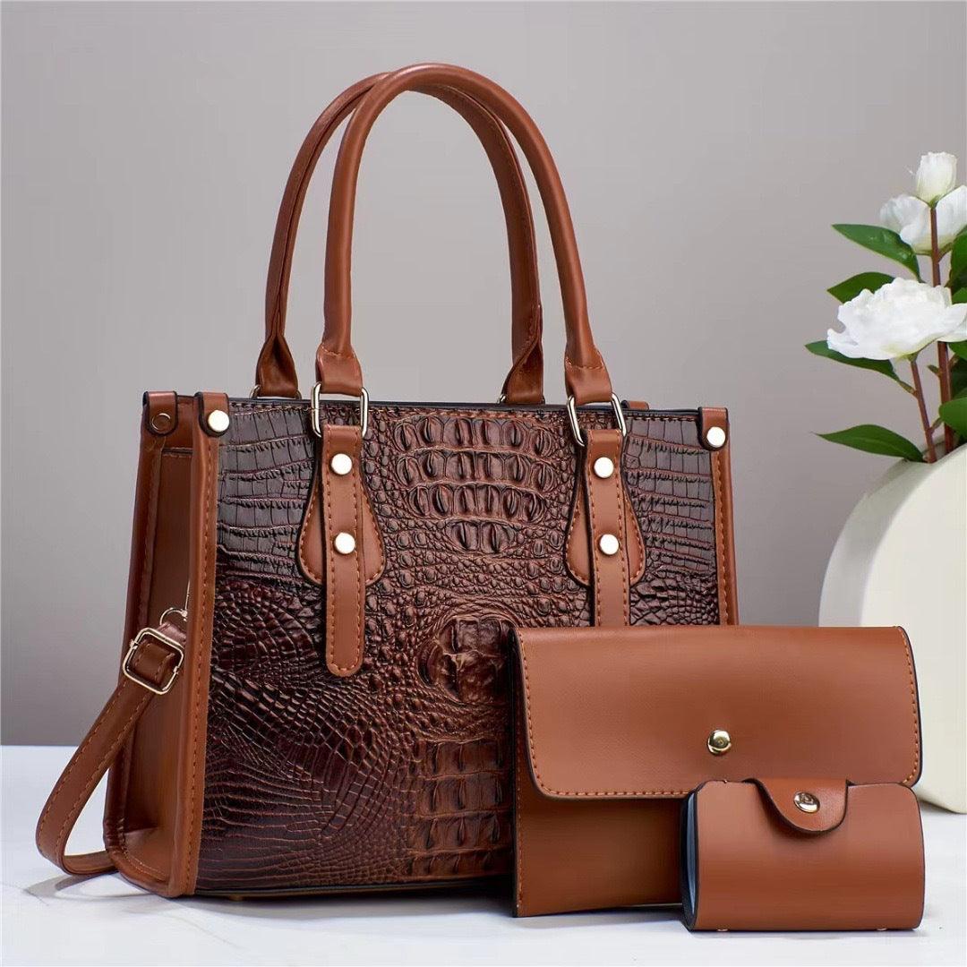 Contrast Color Minimalist Texture Three-piece Set - Hatuti