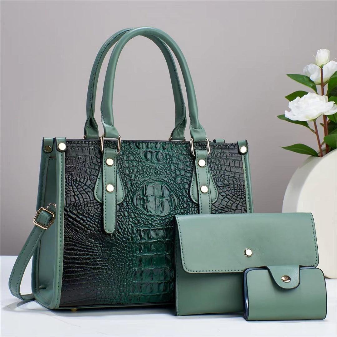 Contrast Color Minimalist Texture Three-piece Set - Hatuti