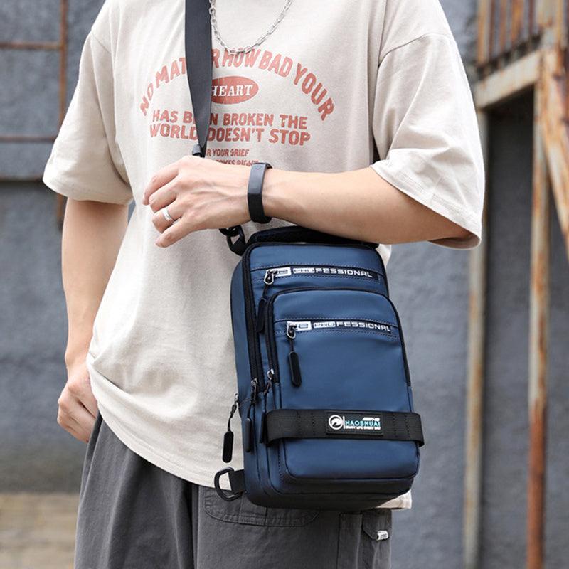 Crossbody Shoulder Bag With USB Charging Port - Hatuti