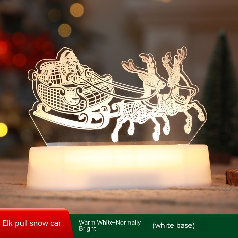 3D Illusion Christmas LED Night Light - Magical Acrylic Lamp for Kids & Home Décor | Perfect Holiday Gift