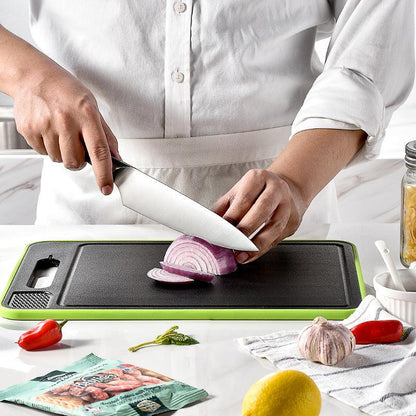 Double-side Cutting Board With Defrosting Function Chopping Board Kitchen Grinding Cutting Board With Knife Sharpener - Hatuti