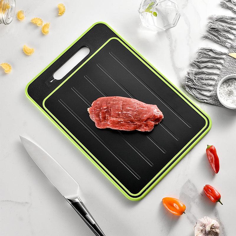 Double-side Cutting Board With Defrosting Function Chopping Board Kitchen Grinding Cutting Board With Knife Sharpener - Hatuti