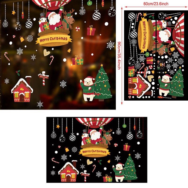 Wall Sticker Christmas Day Window Glass Decoration