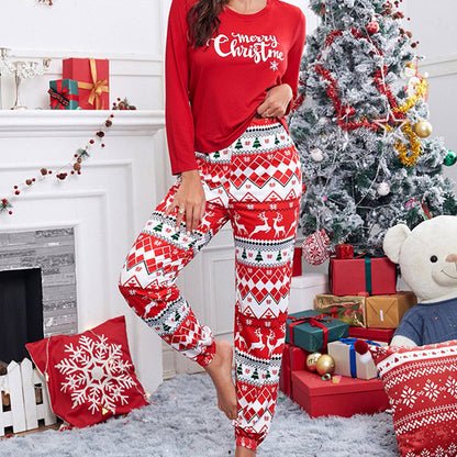Women's Christmas Pajama Set Long Sleeve Home Wear