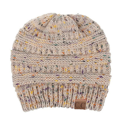 Ponytail Patch Knitted Winter Hat