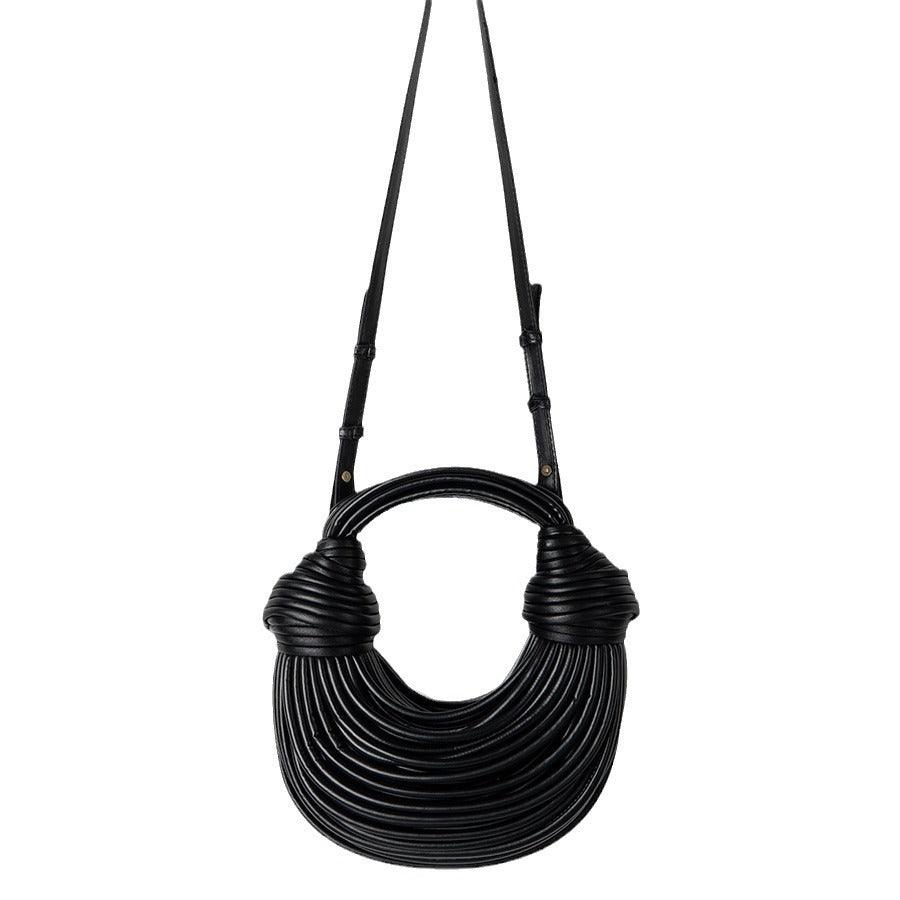 Glossy Woven Noodles Fashion Handbag - Hatuti