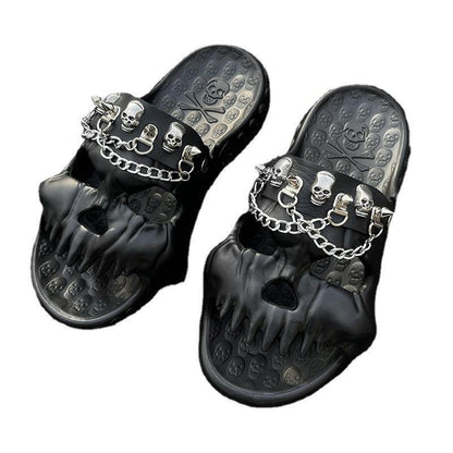 Home Thick-soled Non-slip Skull Slippers - Hatuti