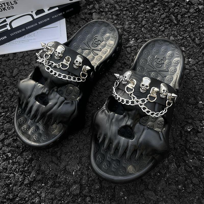 Home Thick-soled Non-slip Skull Slippers - Hatuti