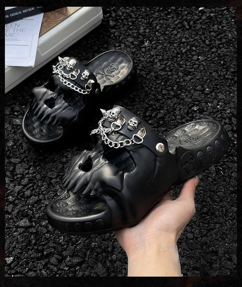 Home Thick-soled Non-slip Skull Slippers - Hatuti